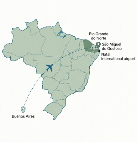 Como chegar — São Miguel do Gostoso